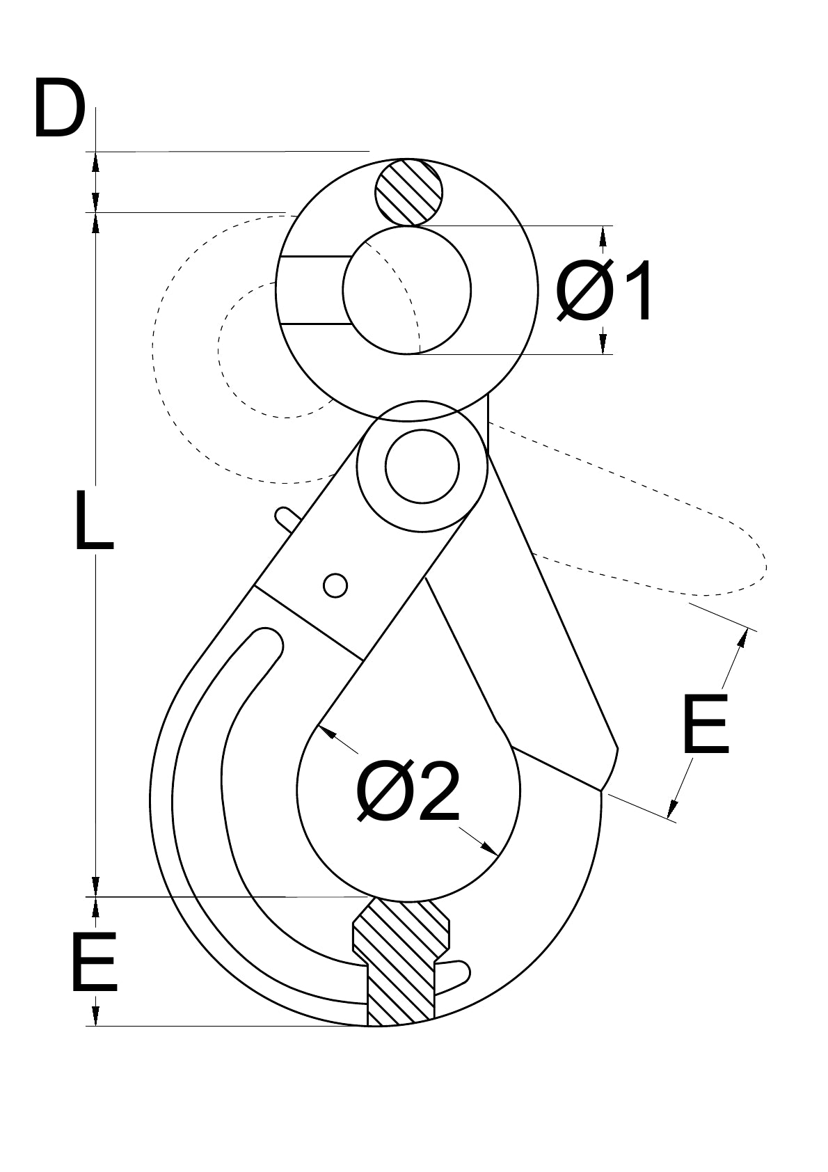 G80 Safety Hook – Eye Type