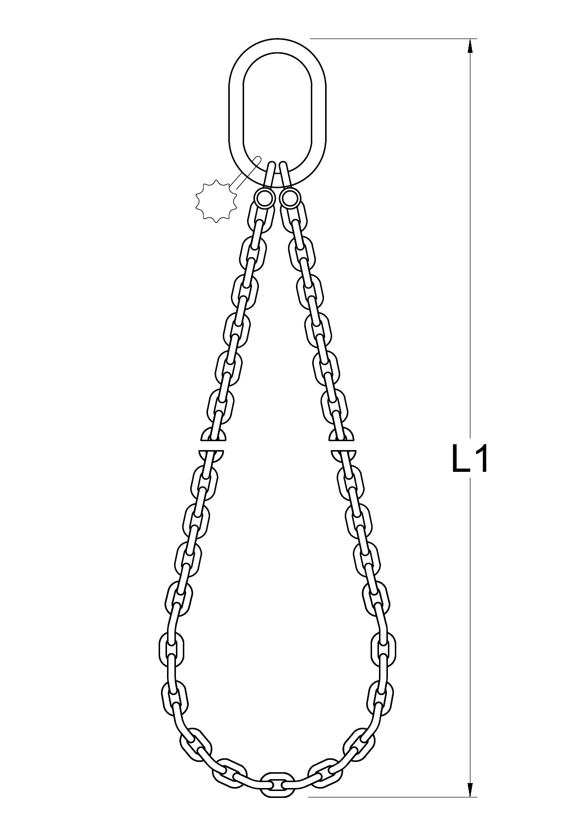 G80 Single Loop Chain Sling (Ø 6–45mm)