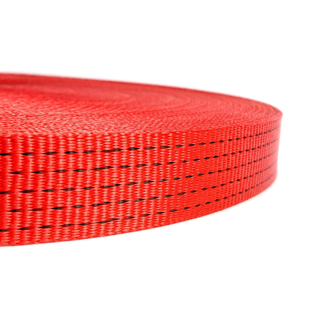 PES Webbing Tape – 50 mm, Breaking Strength 7 500 daN (Red)