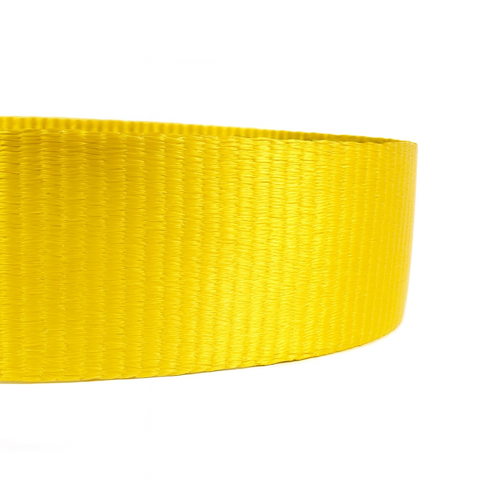 PES Webbing Tape – 75 mm, Breaking Strength 15 000 daN (Yellow)