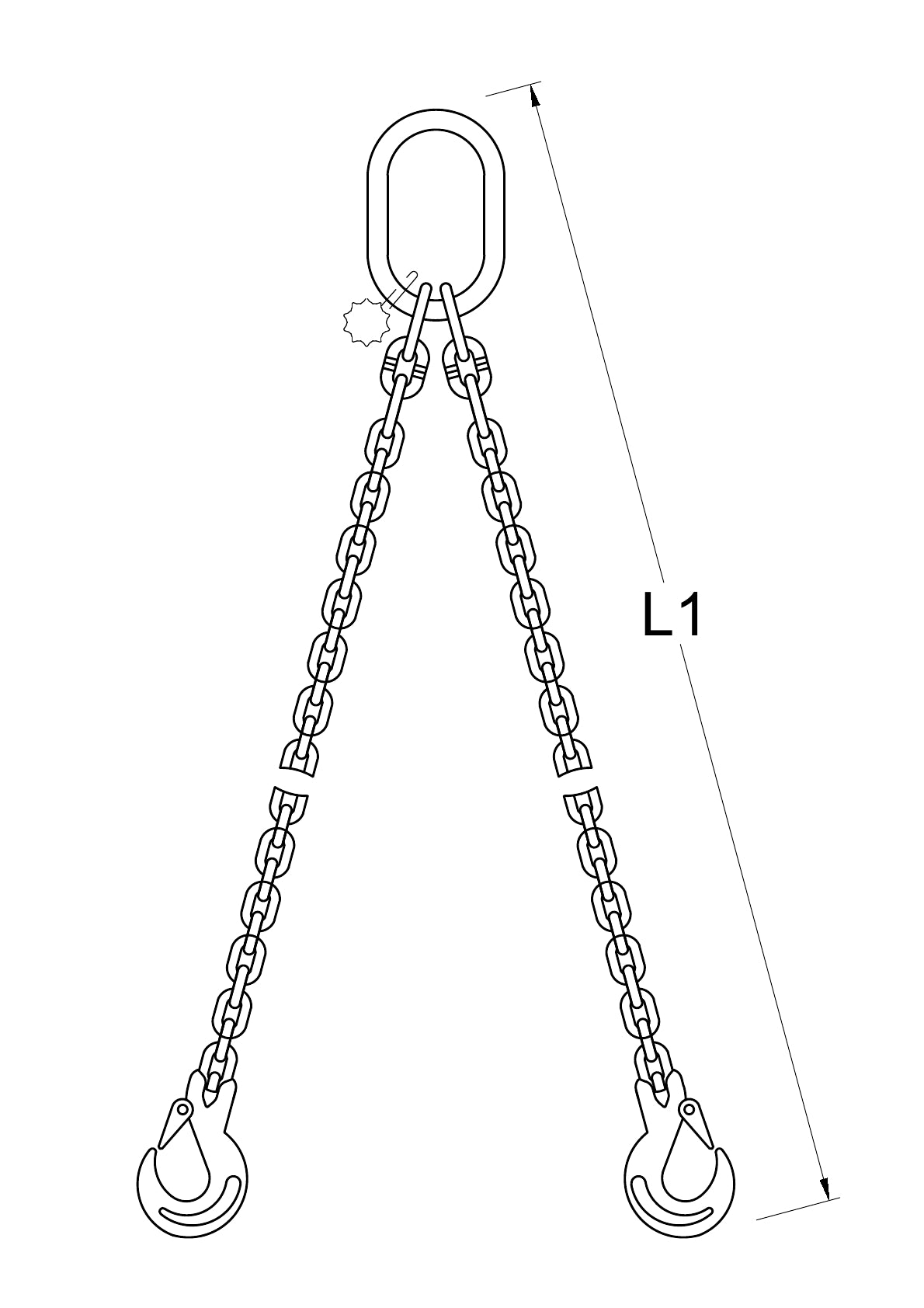 G80 2-Leg Chain Sling (Ø 5–45mm)